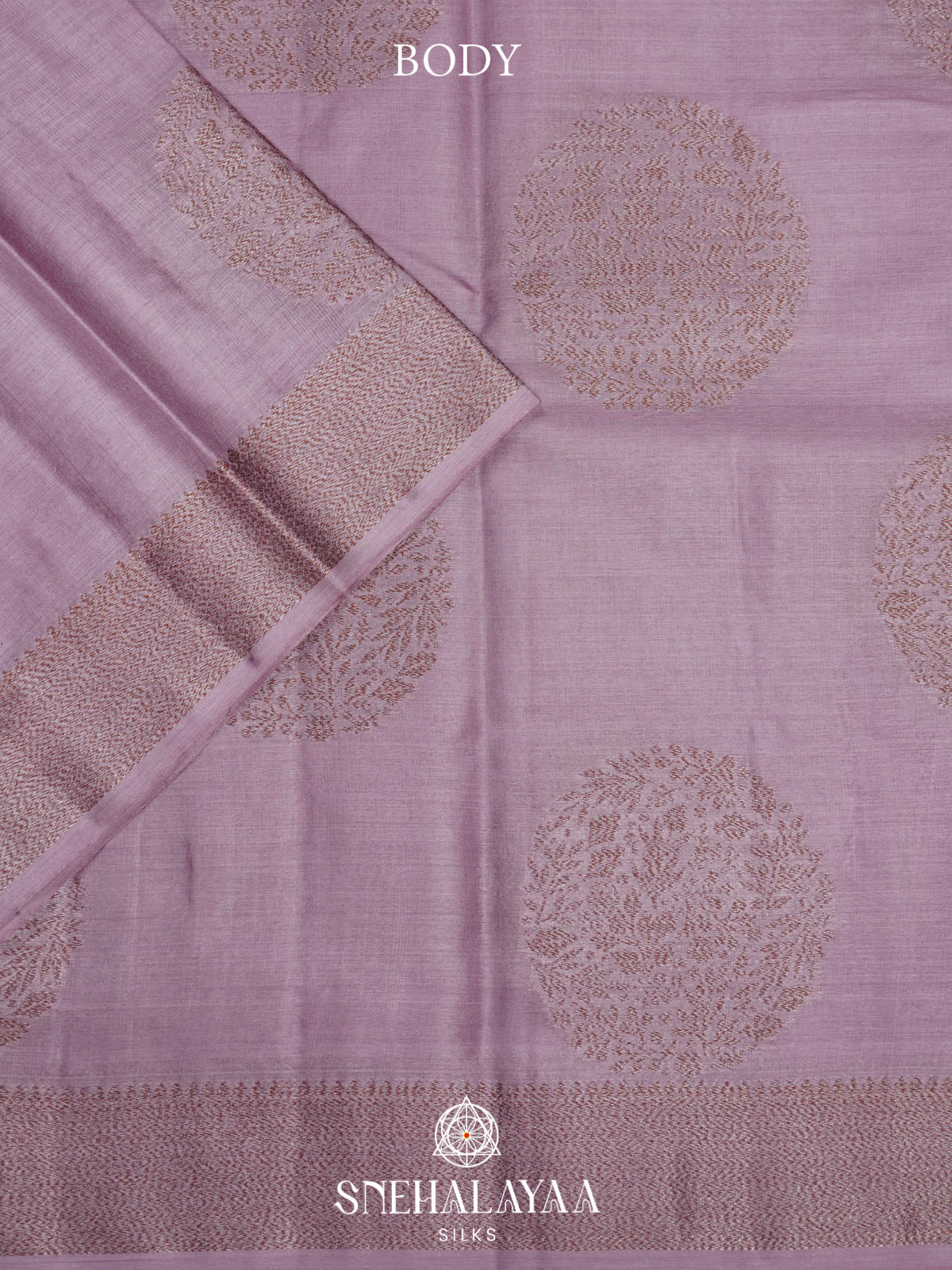 Lilac Tussar Saree