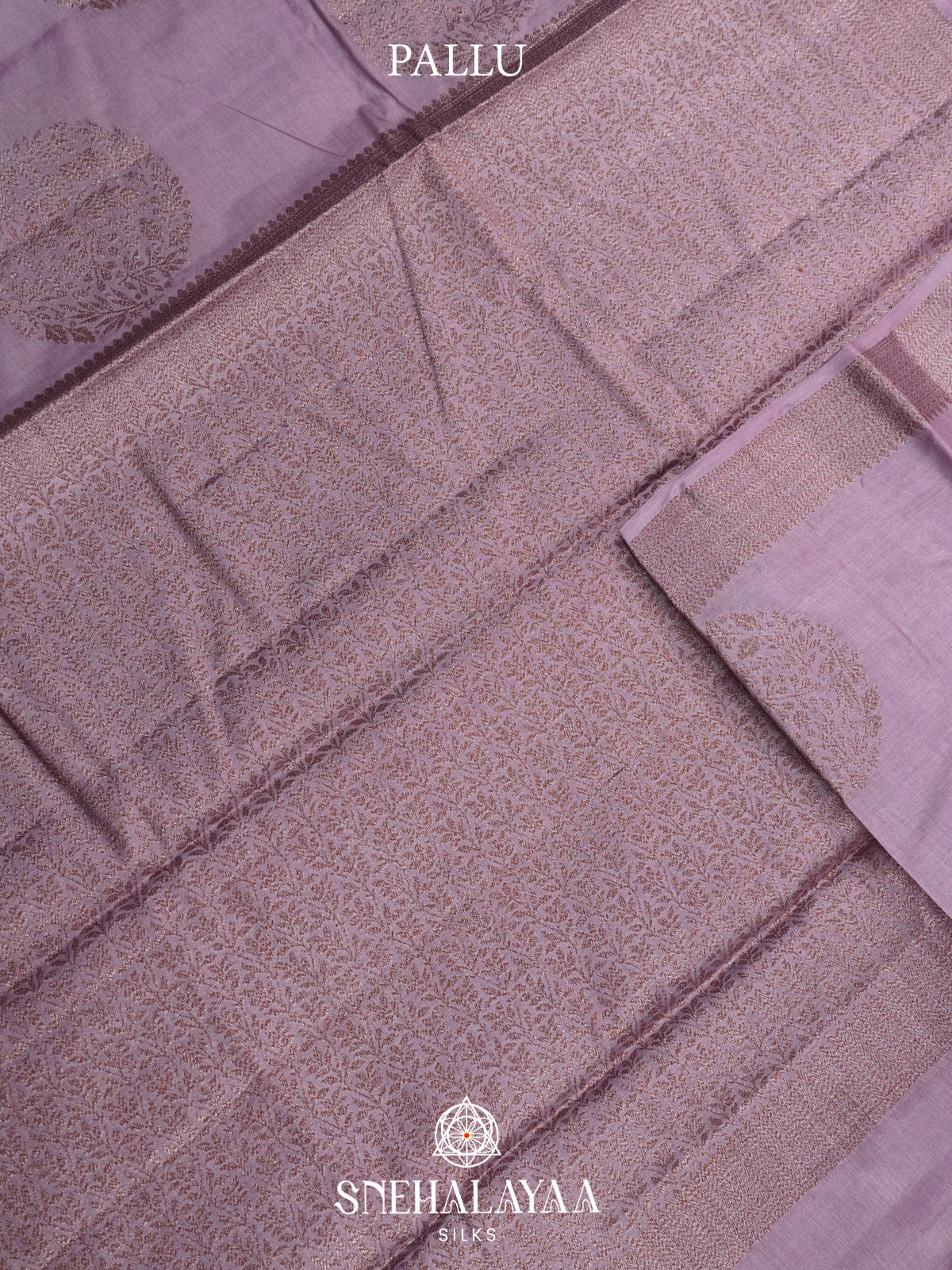 Lilac Tussar Saree