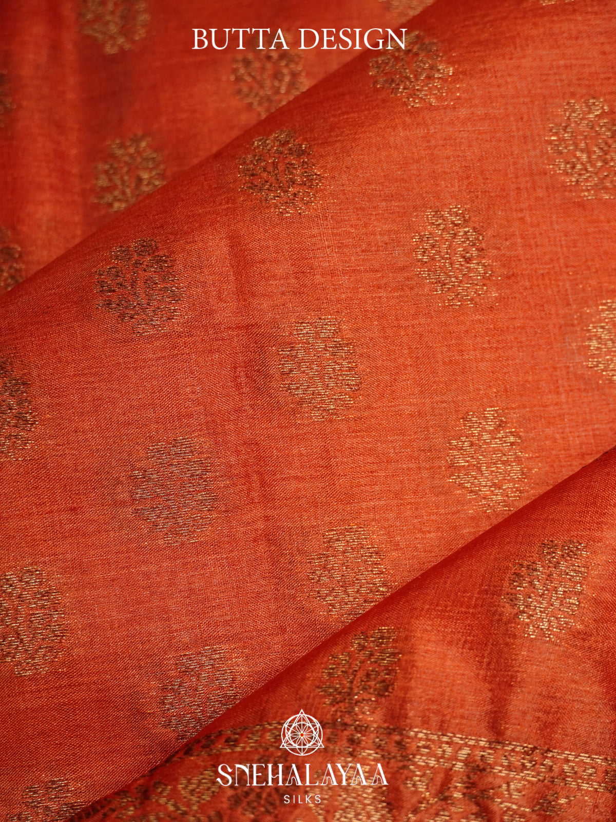 Orange Tussar Saree
