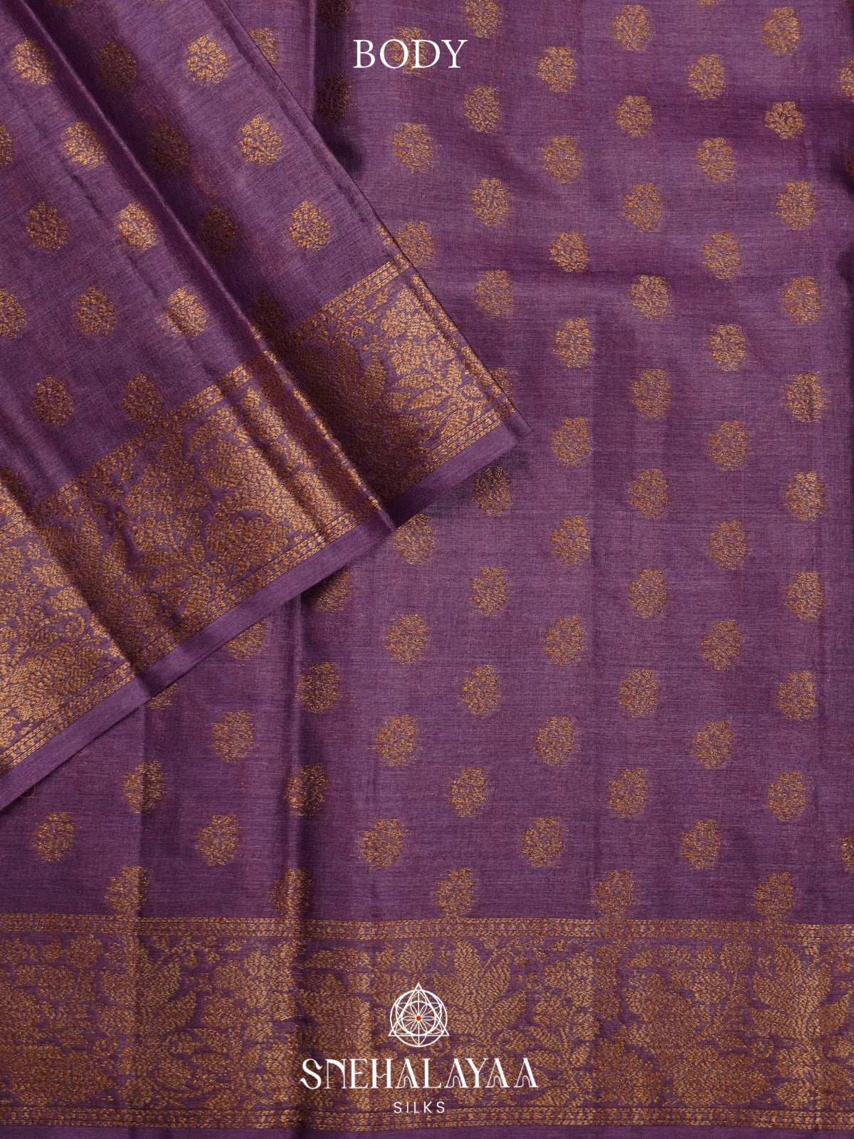 Plum Tussar Saree
