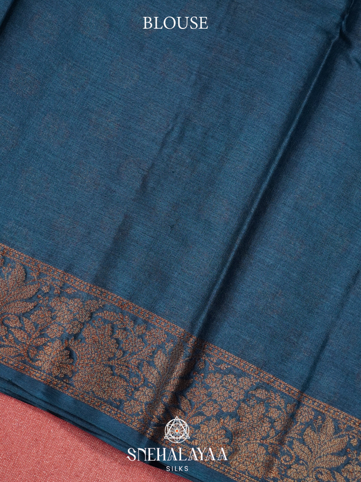 Peacock Blue Tussar Saree