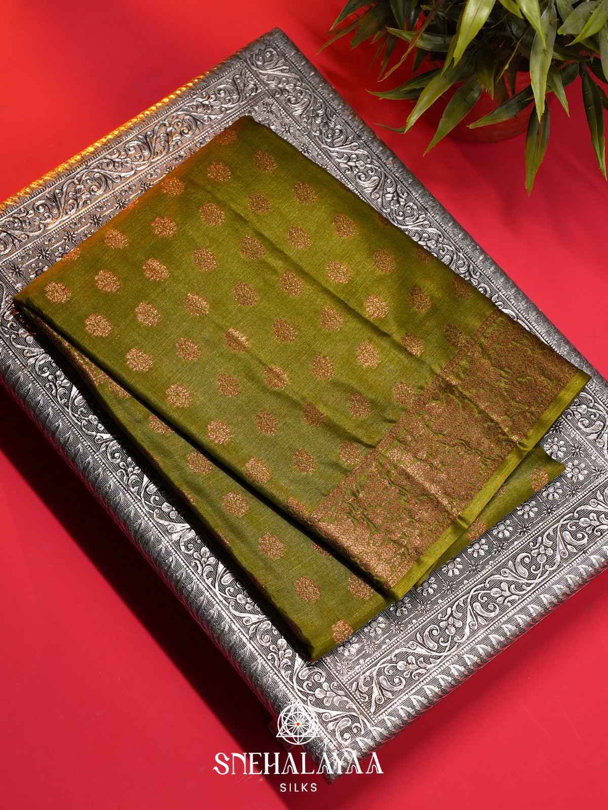 Green Tussar Saree