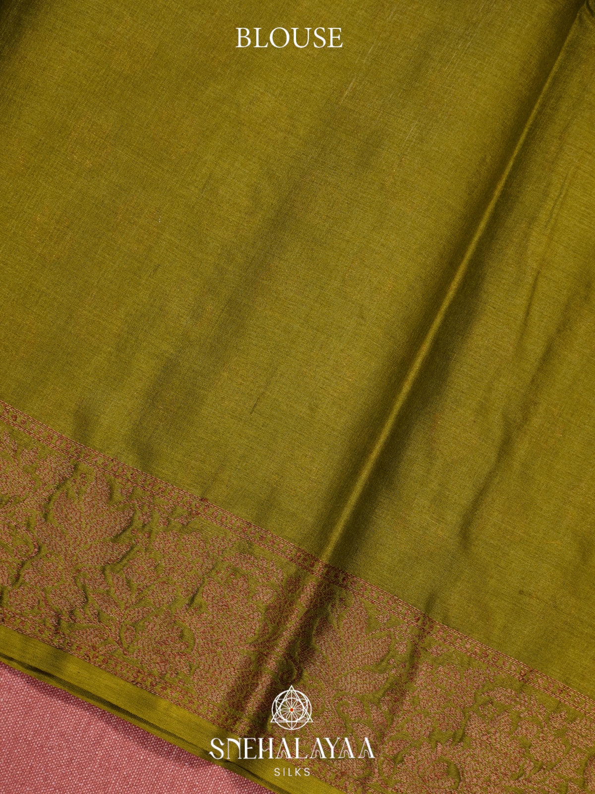 Green Tussar Saree