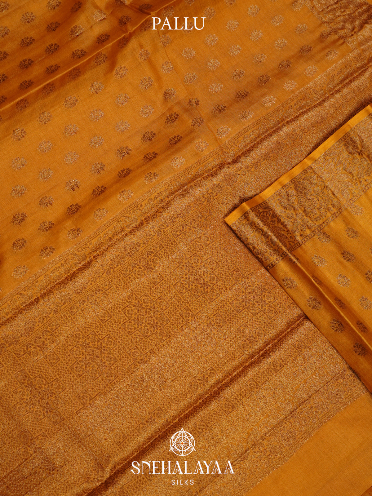Mango Yellow Tussar Saree