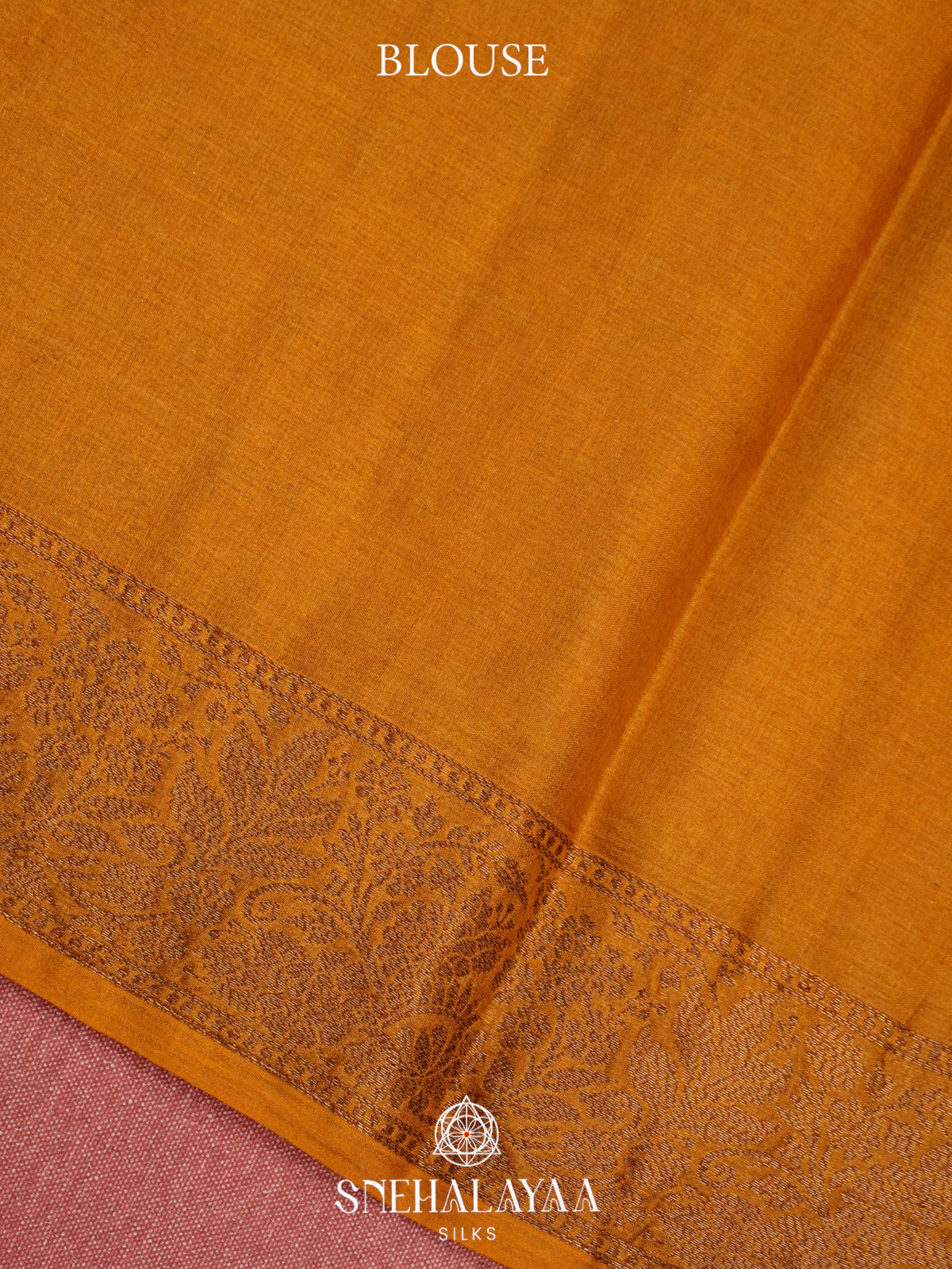 Mango Yellow Tussar Saree