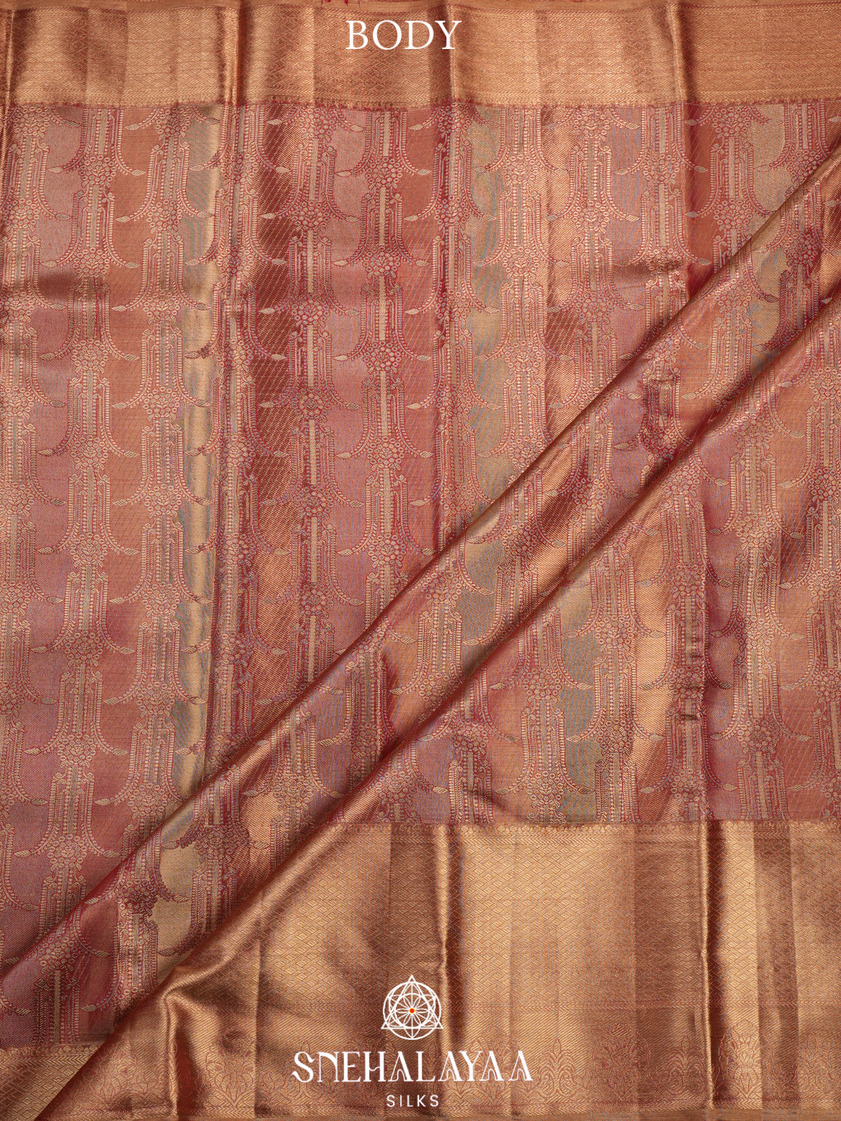 Rose Pink Kanjivaram Silk Saree