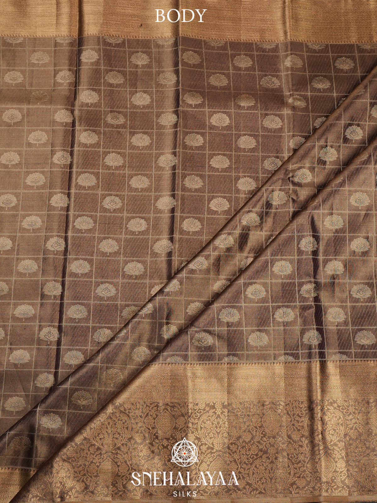 Brown Kanjivaram Silk Saree