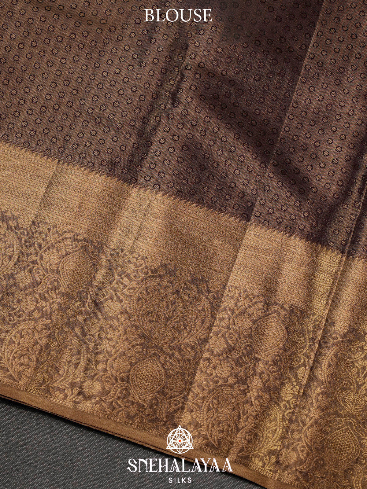Brown Kanjivaram Silk Saree