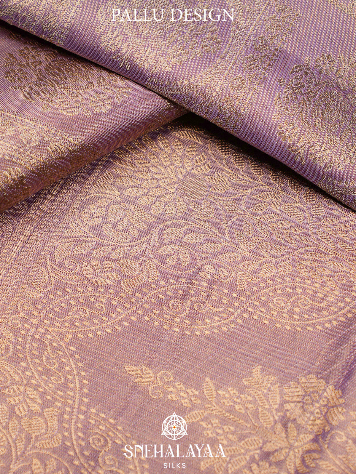 Pale Lavender Kanjivaram Silk Saree