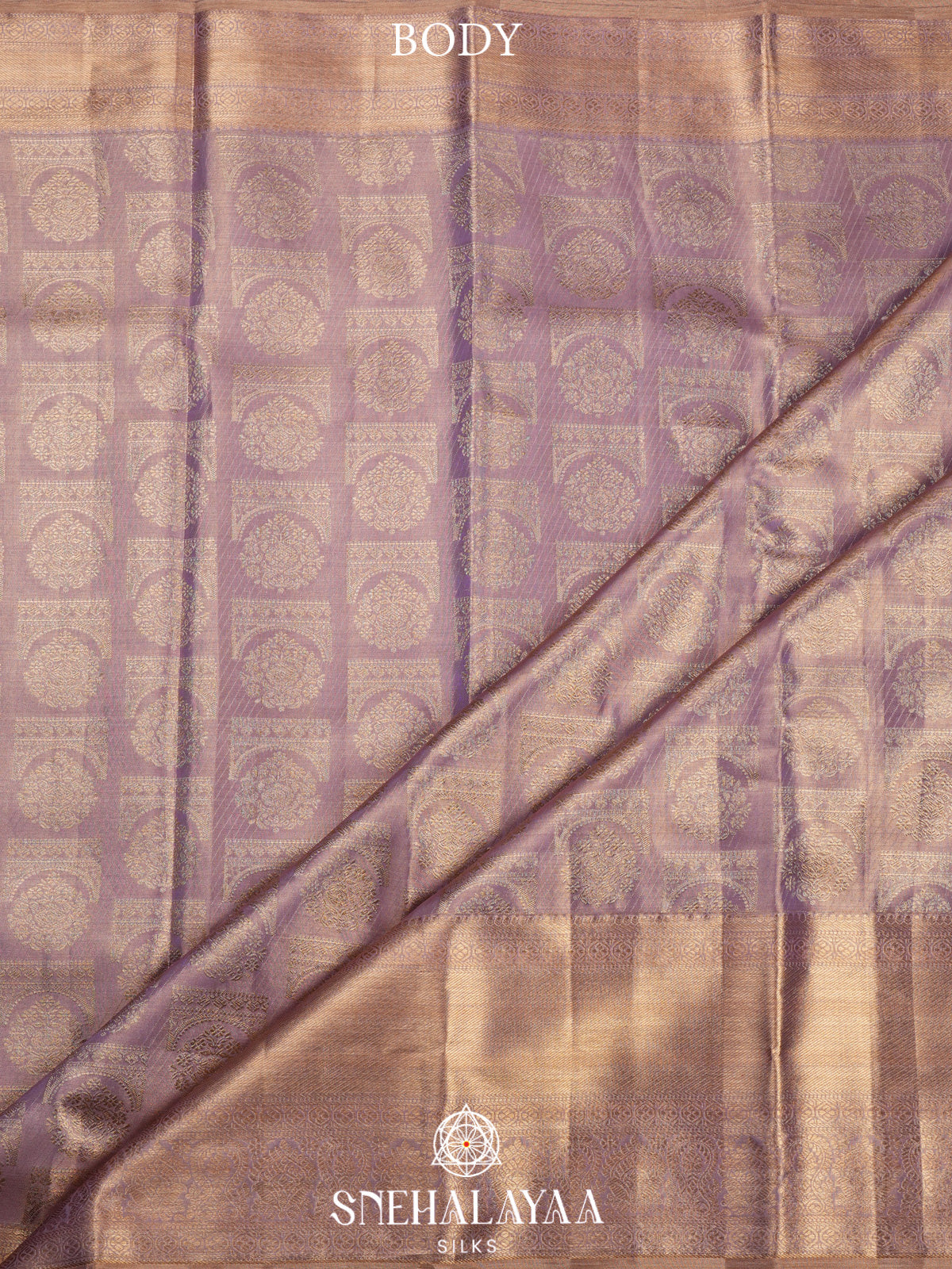 Pale Lavender Kanjivaram Silk Saree
