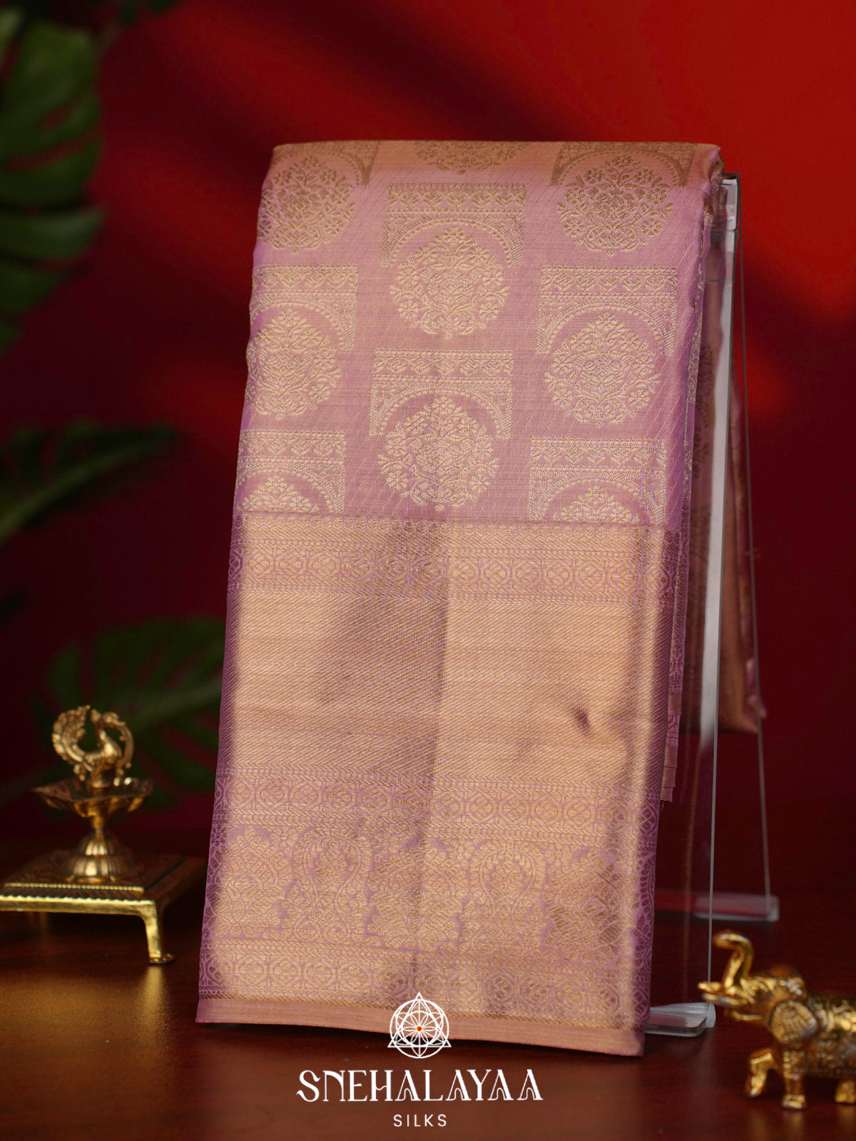 Baby Pink Kanjivaram Silk Saree