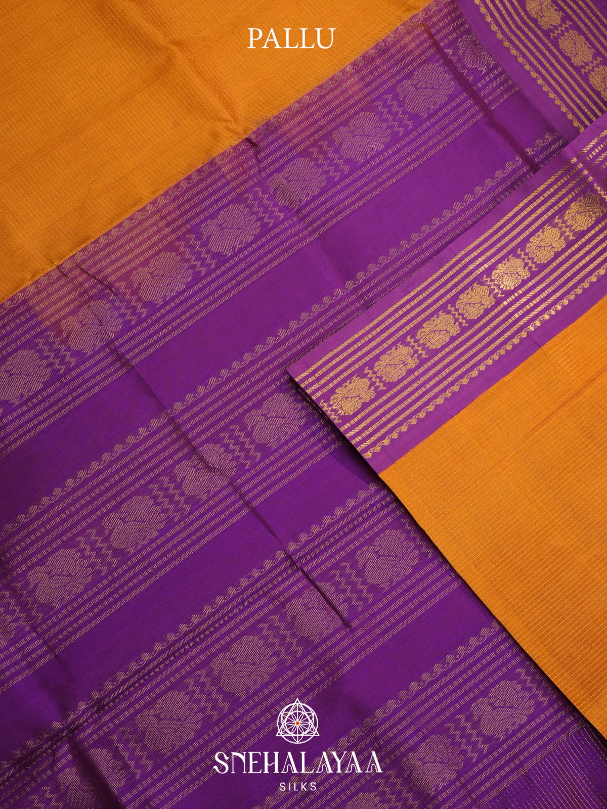 Orange Kanchi Silk Cotton Saree
