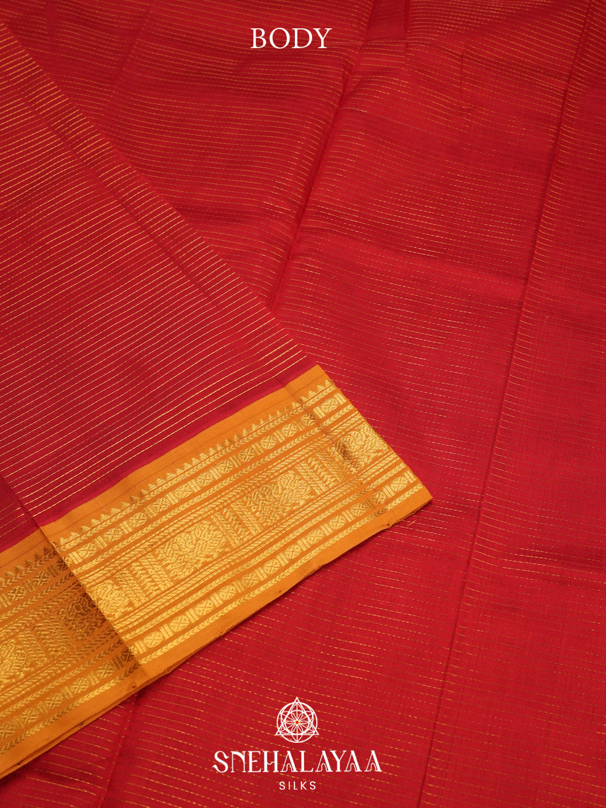 Red Kanchi Silk Cotton Saree
