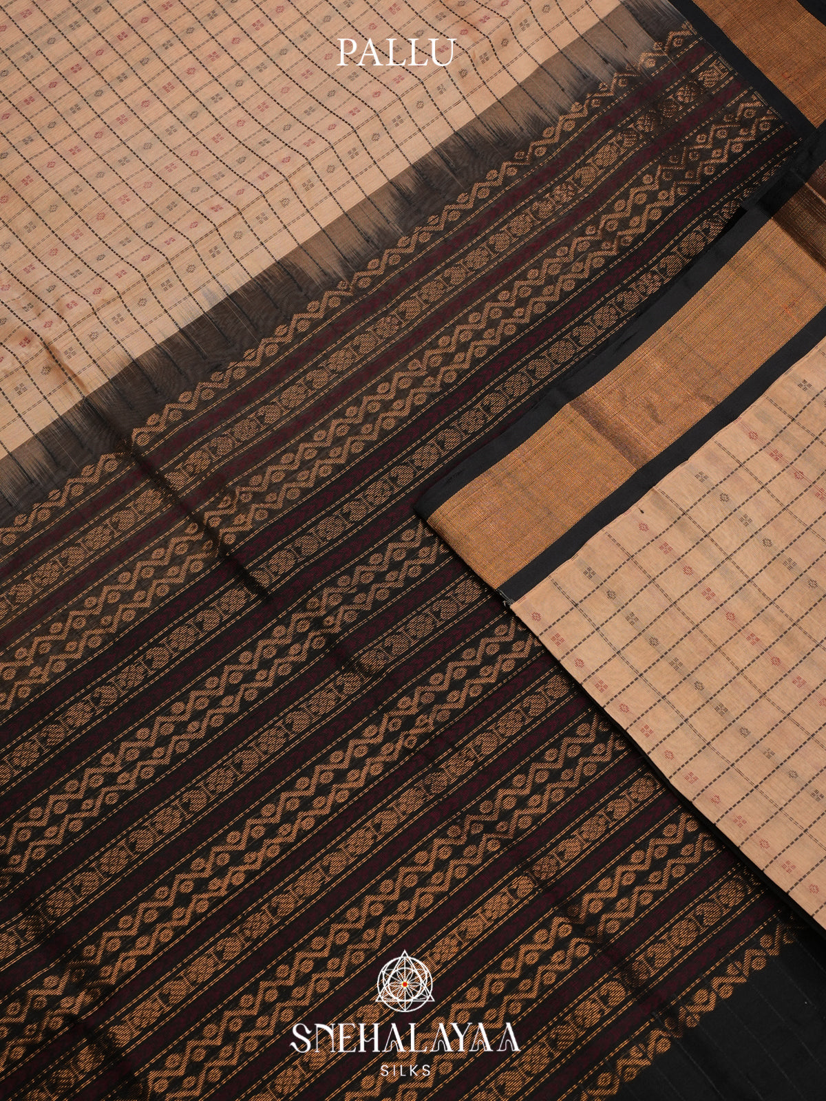 Cream Kanchi Silk Cotton Saree