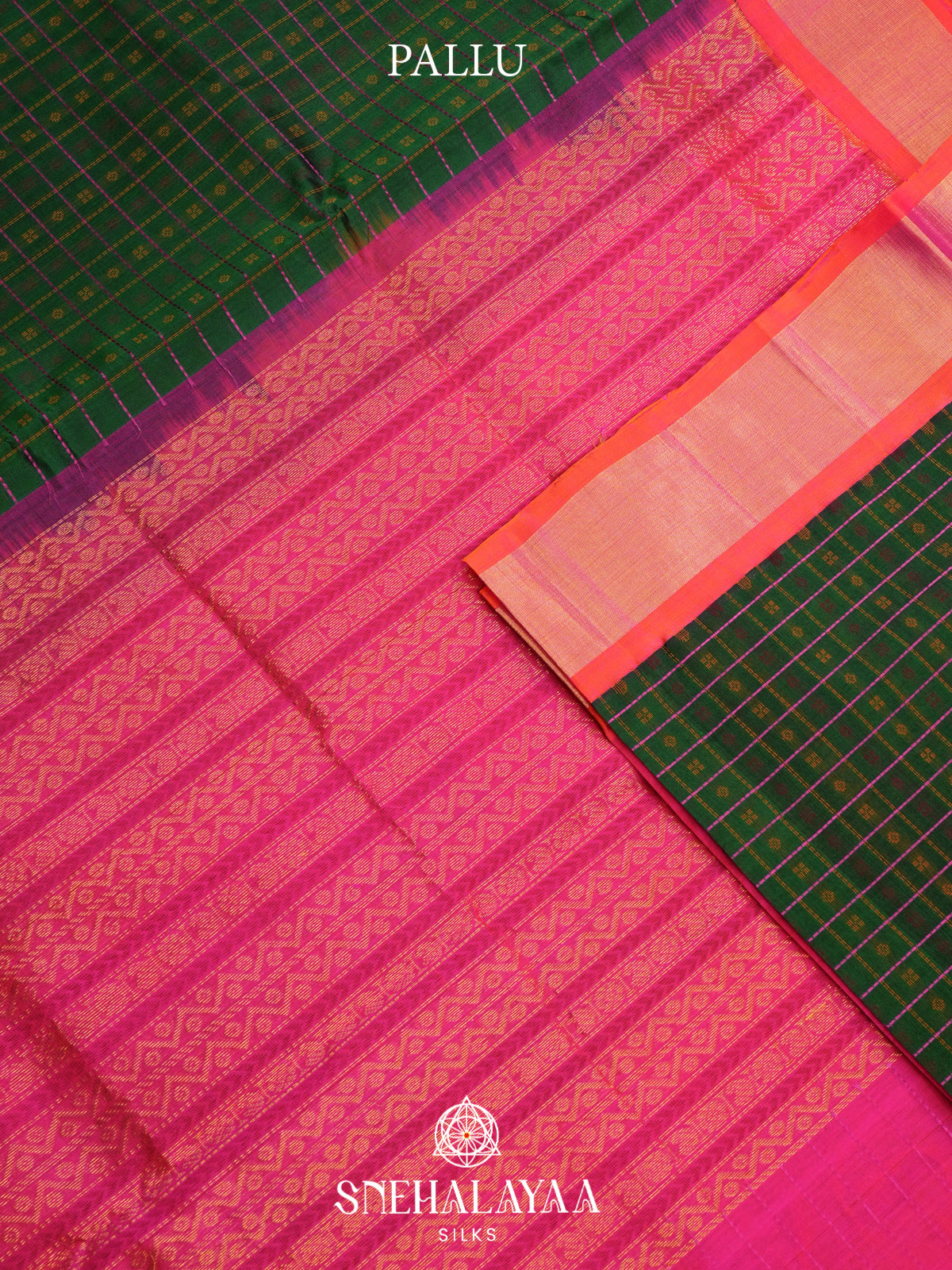 Forest Green Kanchi Silk Cotton Saree