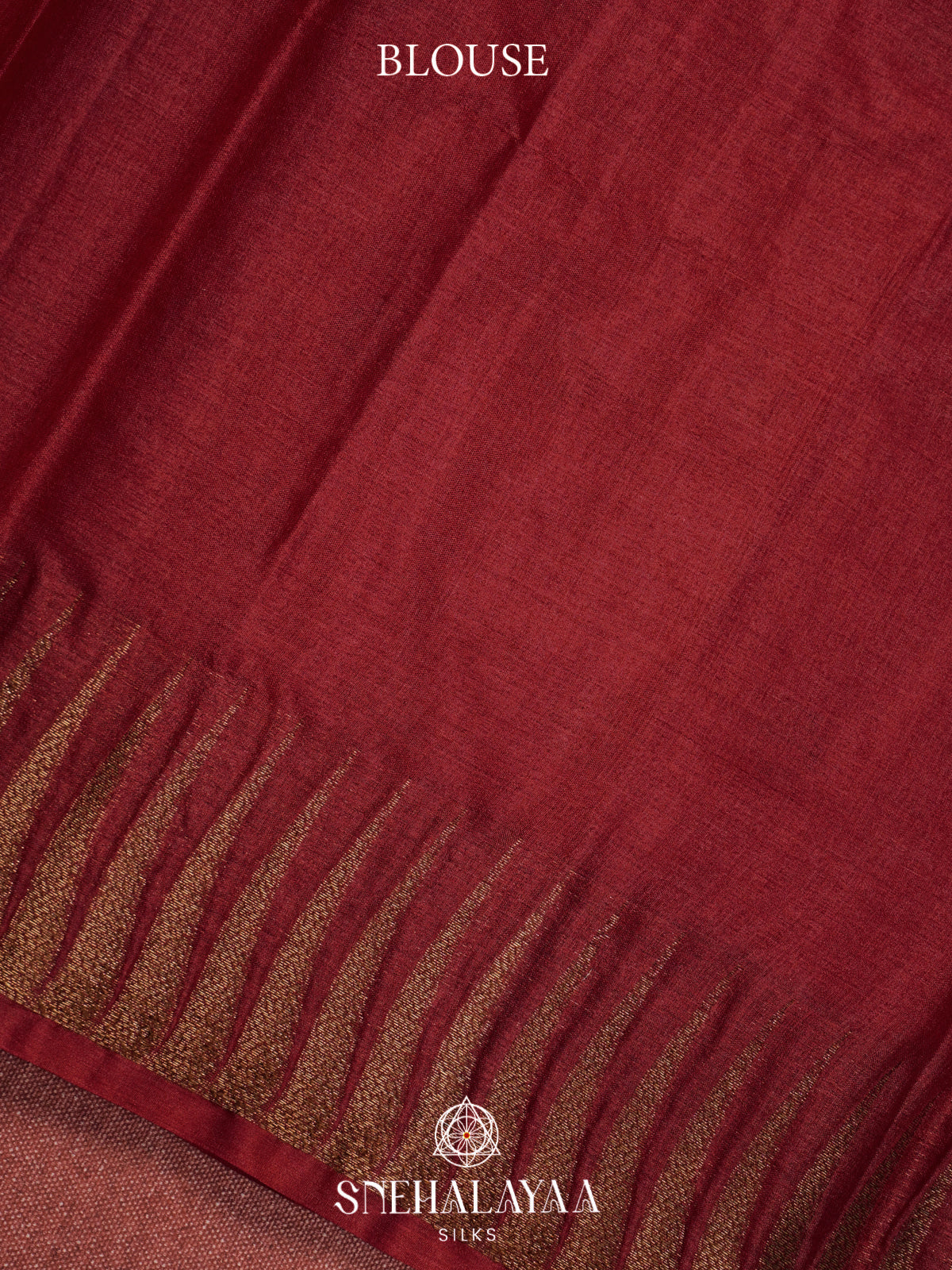 Coral Red Tussar Saree