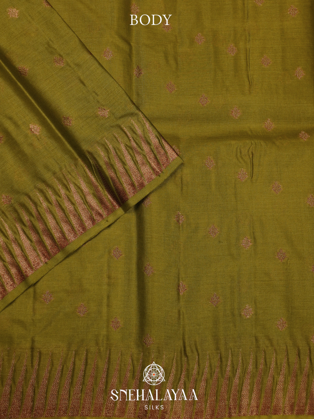 Mehandi Green Tussar Saree