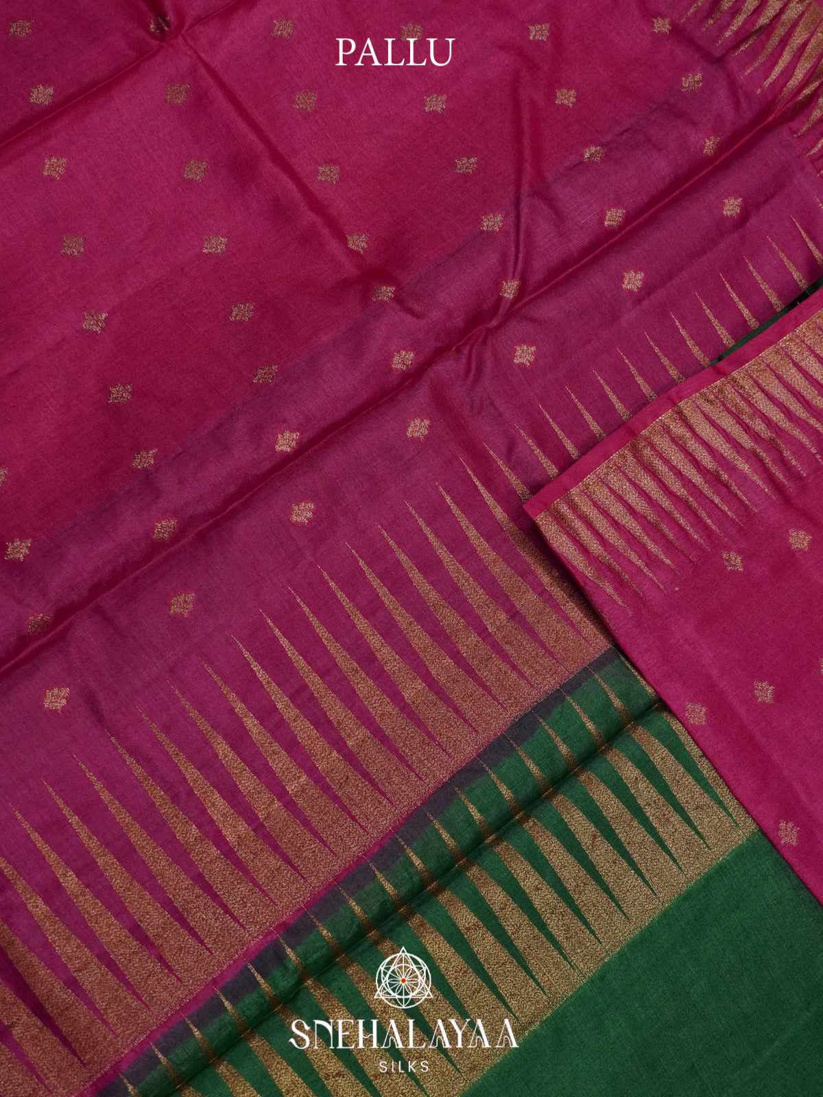 Magenta Pink Tussar Saree
