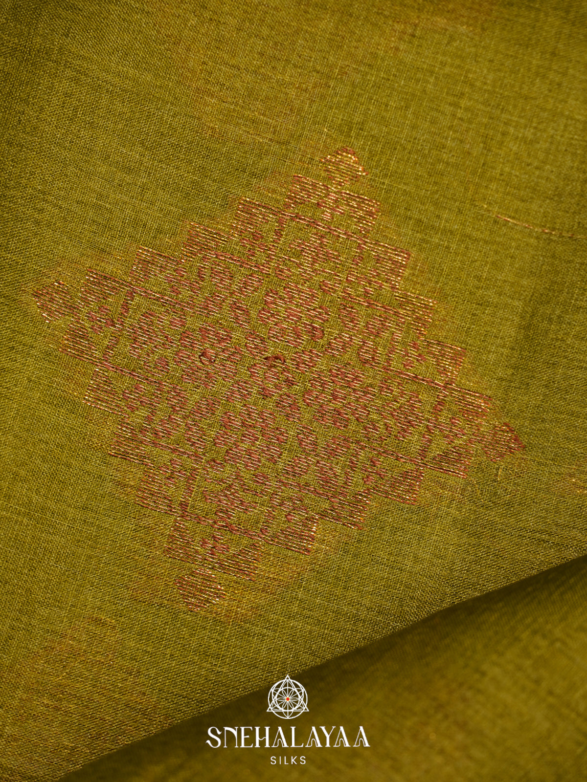 Mehandi Green Tussar Saree