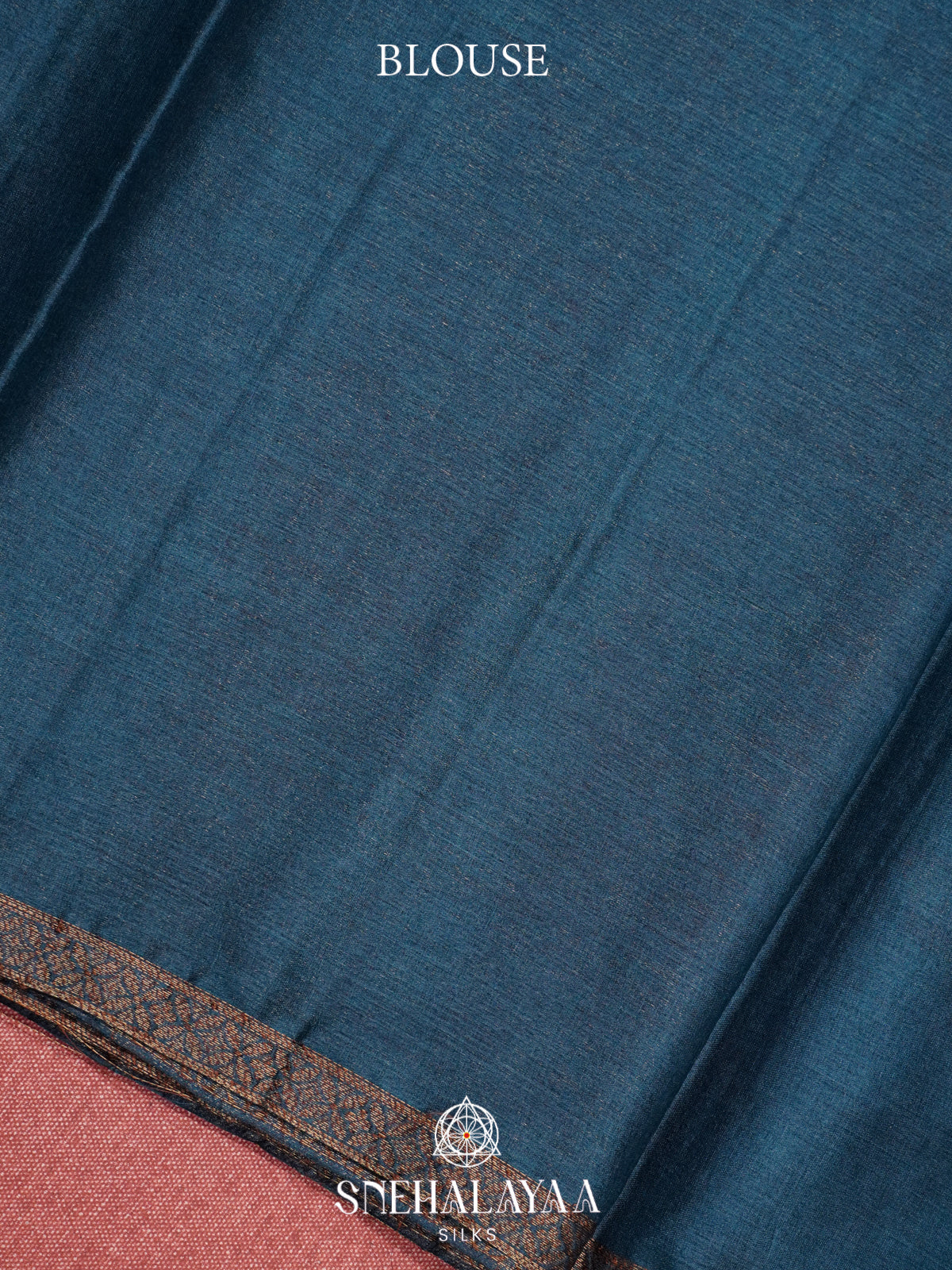 Peacock Blue Tussar Saree
