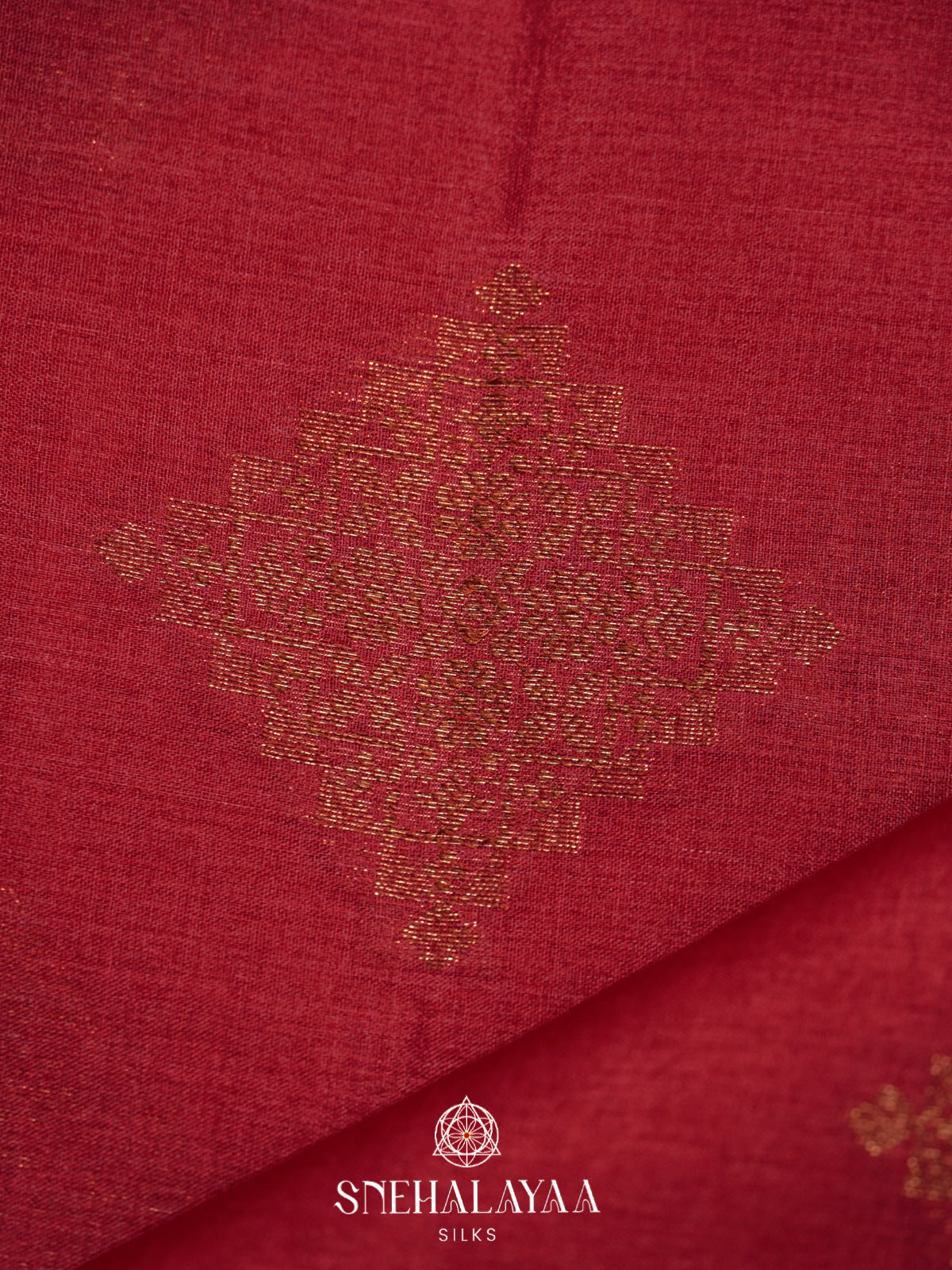 Red Tussar Saree