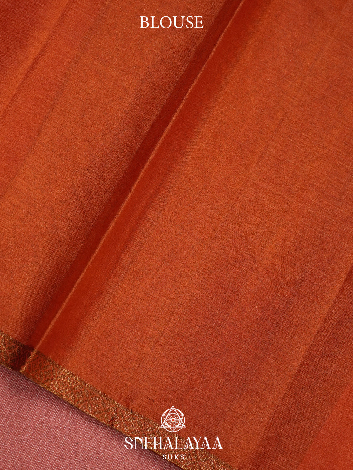 Rust Orange Tussar Saree