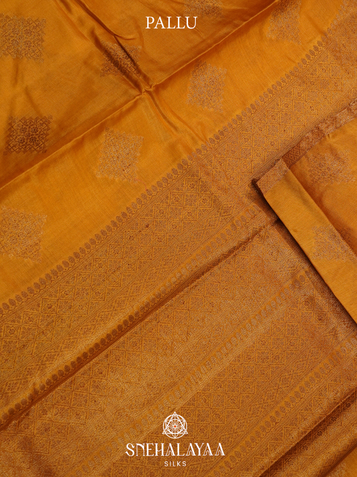 Mango Yellow Tussar Saree