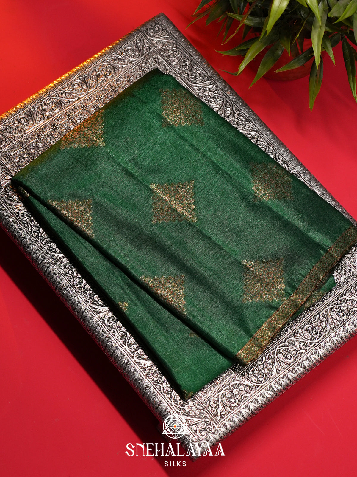 Green Tussar Saree