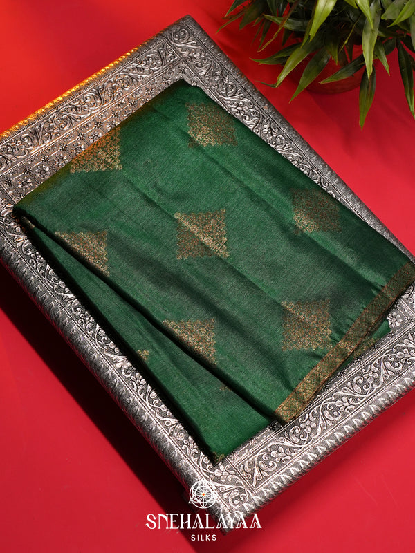 Green Tussar Saree