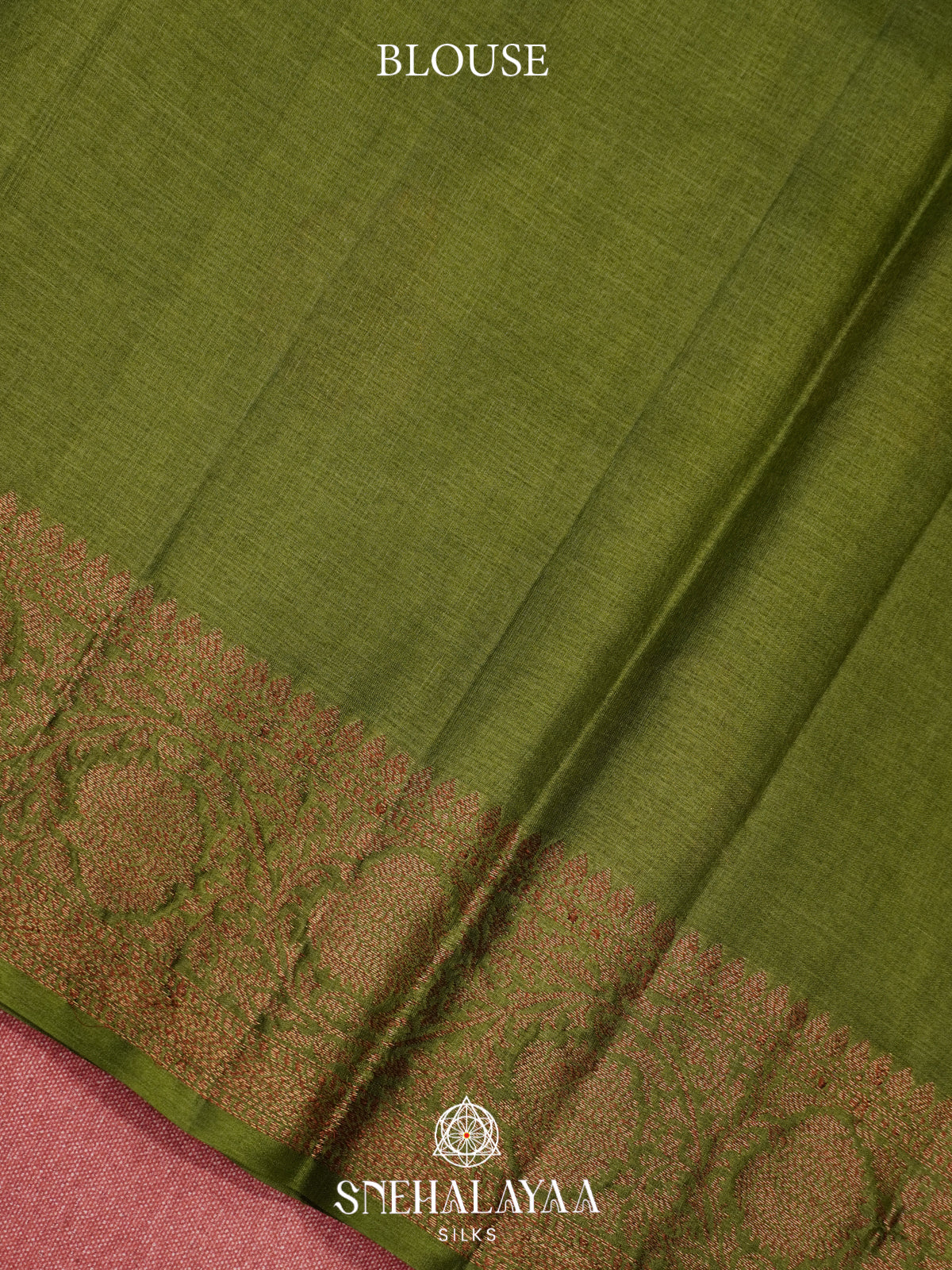 Mehandi Green Tussar Saree