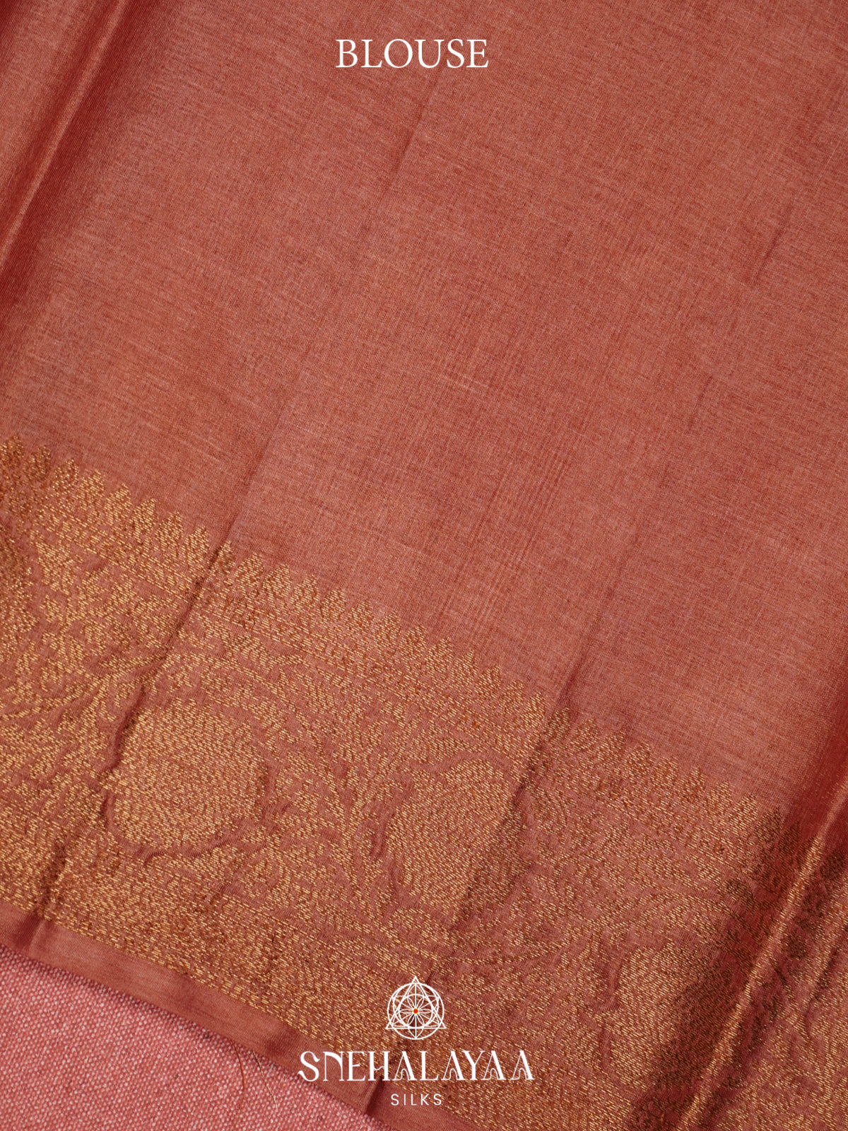 Coral Pink Tussar Saree