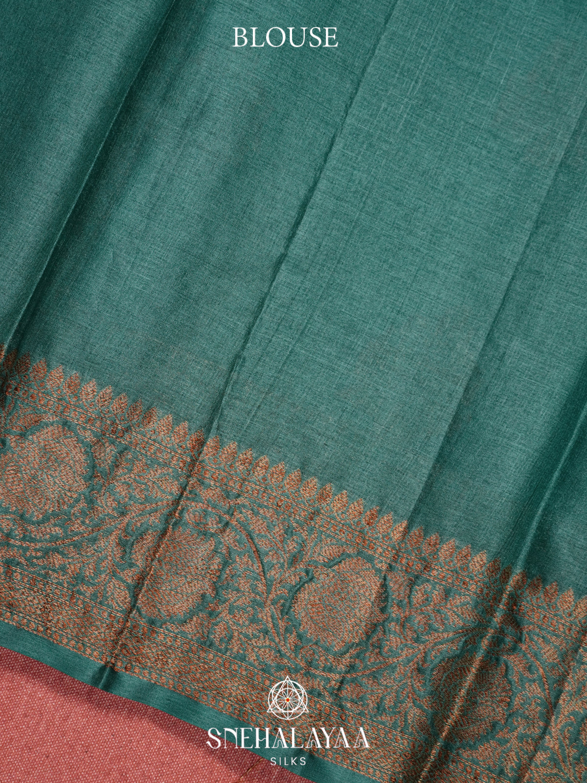 Teal Green Tussar Saree