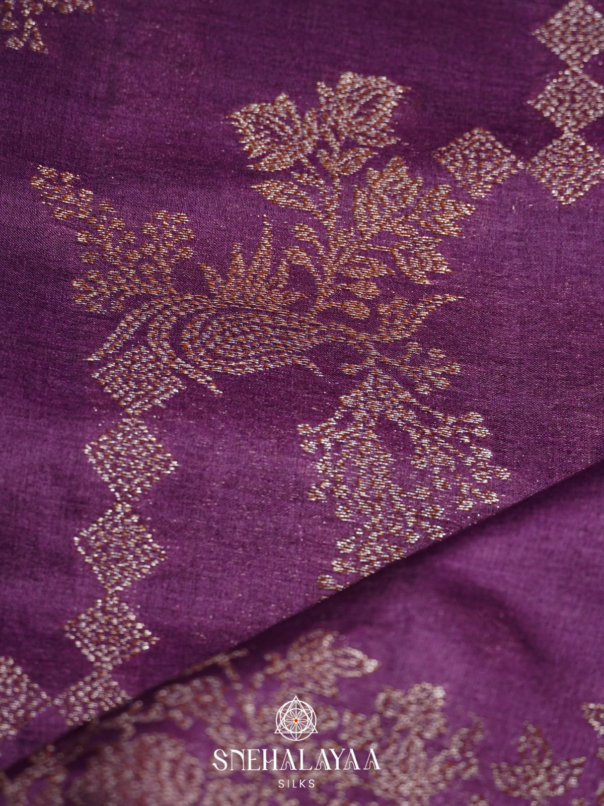 Purple Tussar Saree