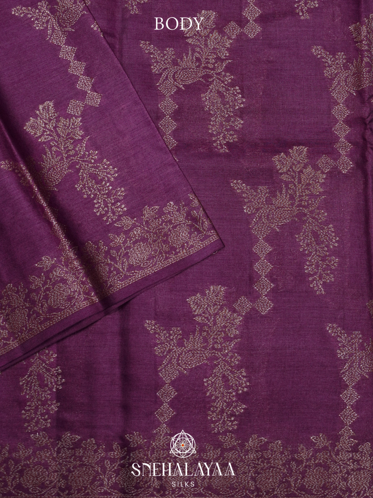 Purple Tussar Saree