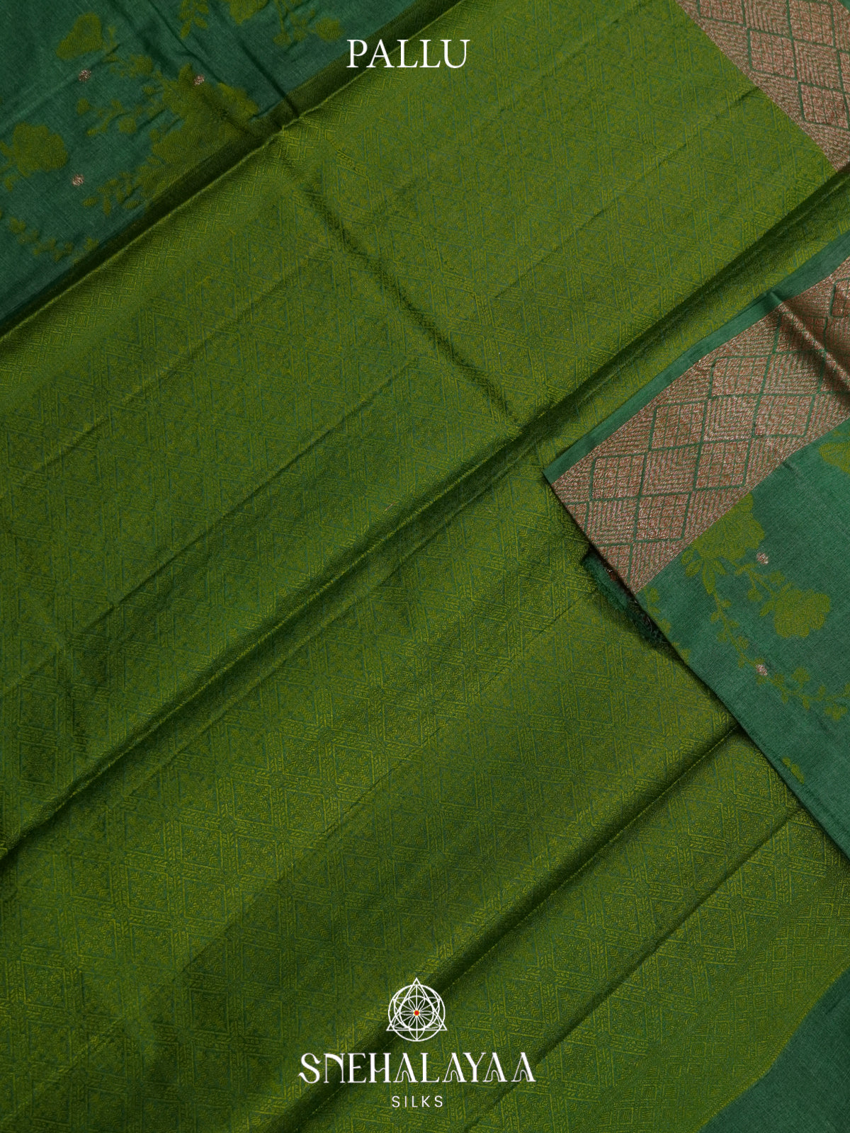 Forest Green Tussar Saree