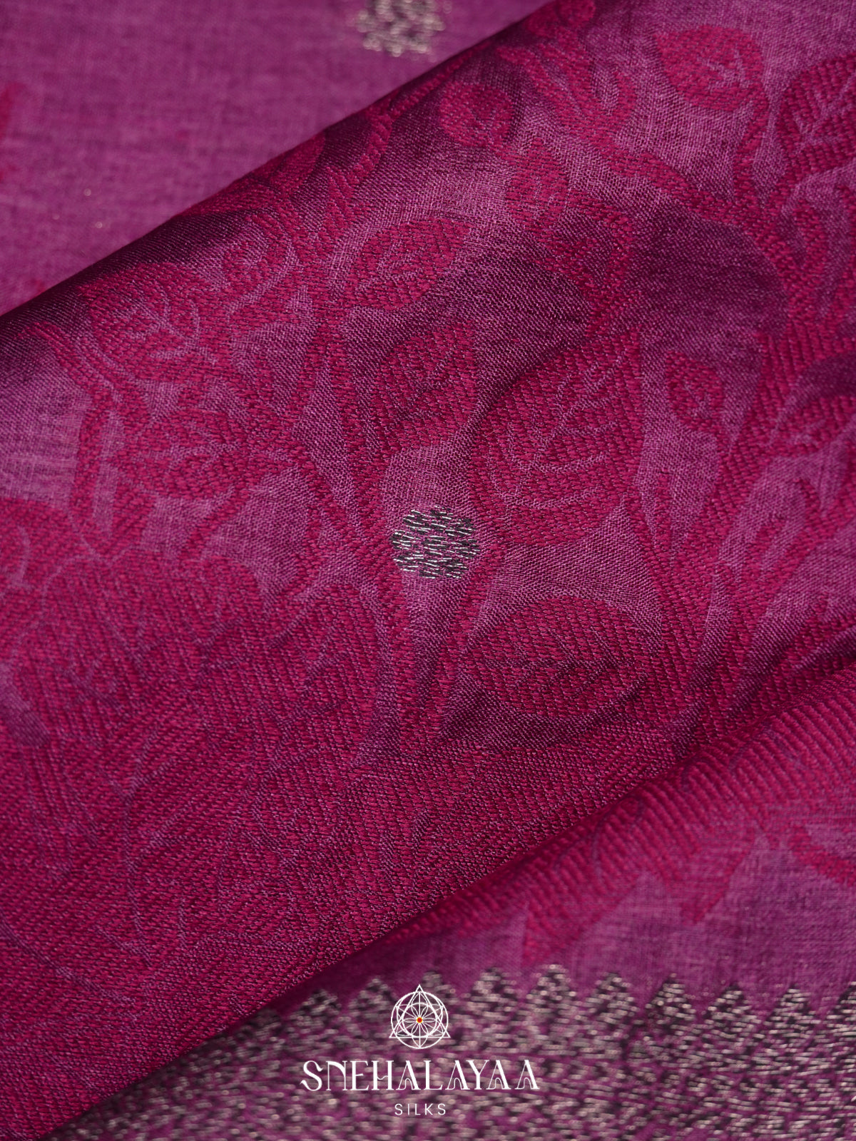 Magenta Tussar Saree