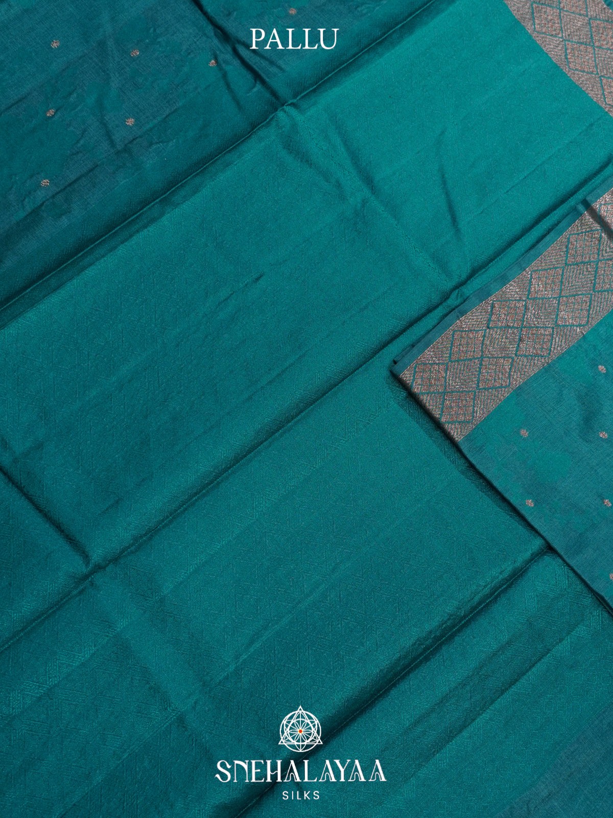 Teal Blue Tussar Saree