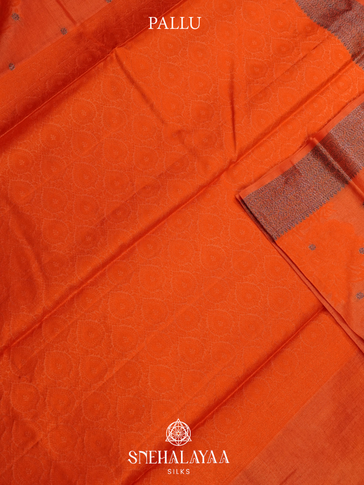 Rust Orange Tussar Saree