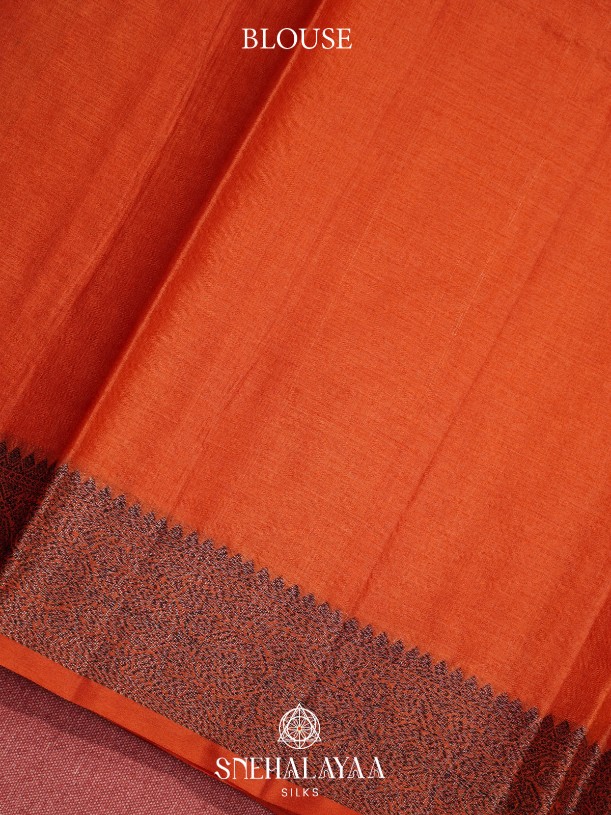 Rust Orange Tussar Saree