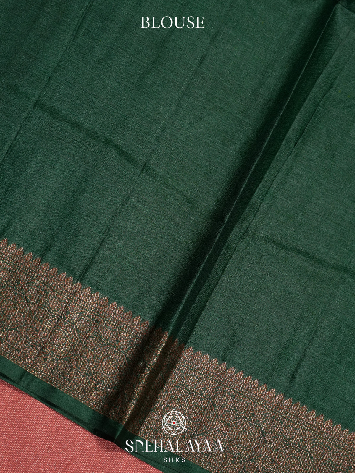 Forest Green Tussar Saree