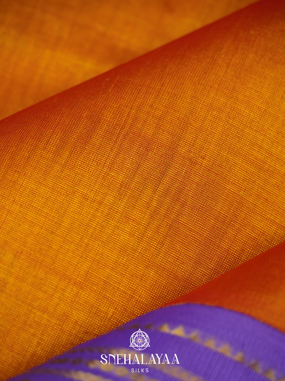 Orange Kanchi Silk Cotton Saree