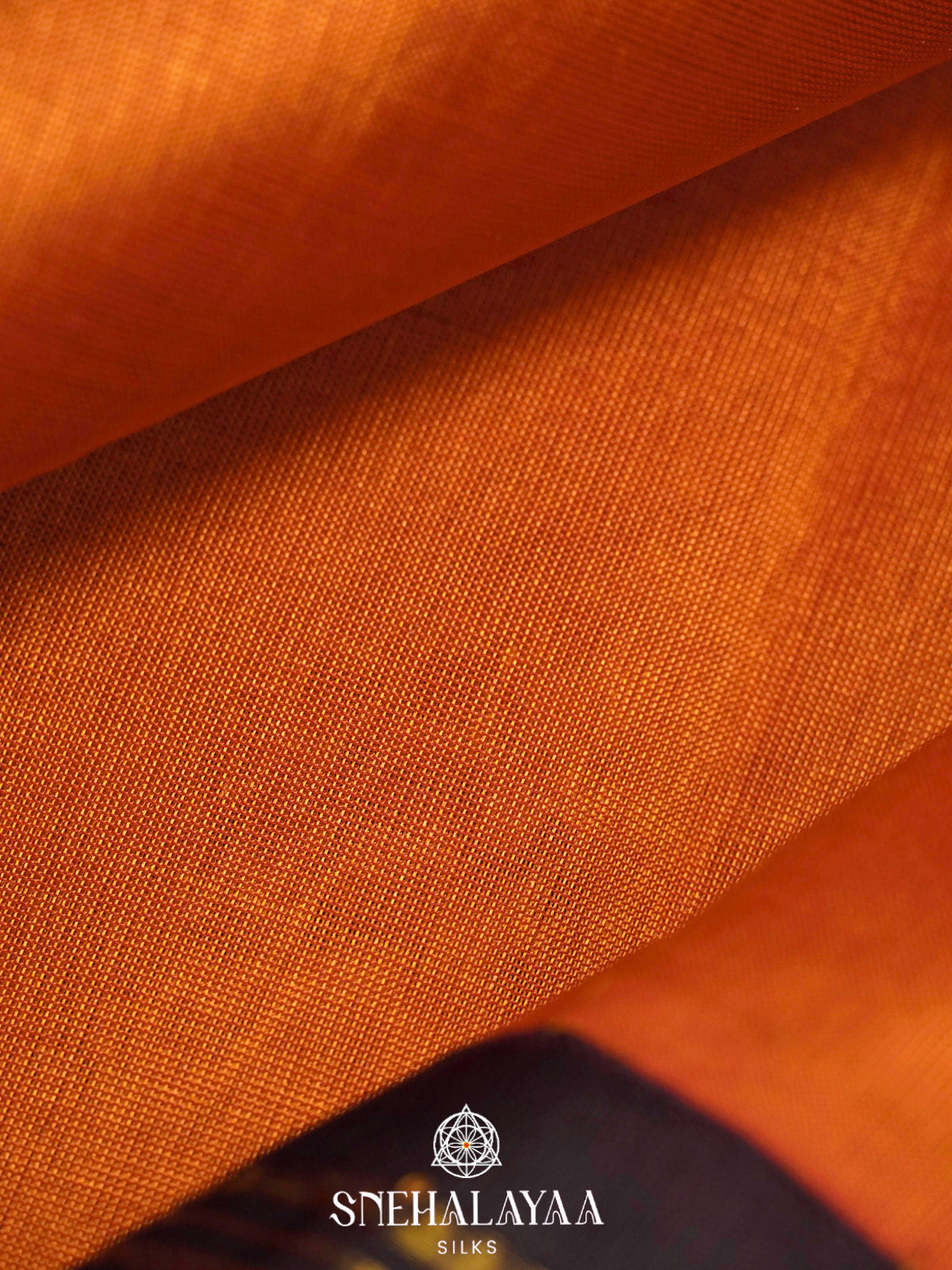 Orange Kanchi Silk Cotton Saree