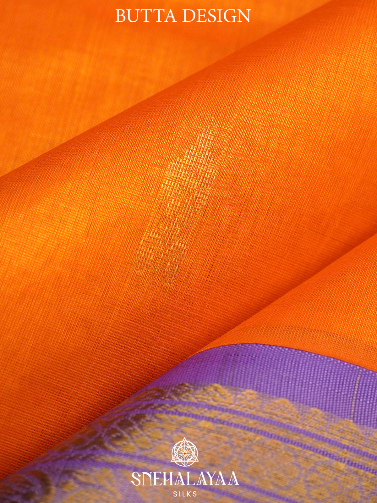 Orange Kanchi Silk Cotton Saree