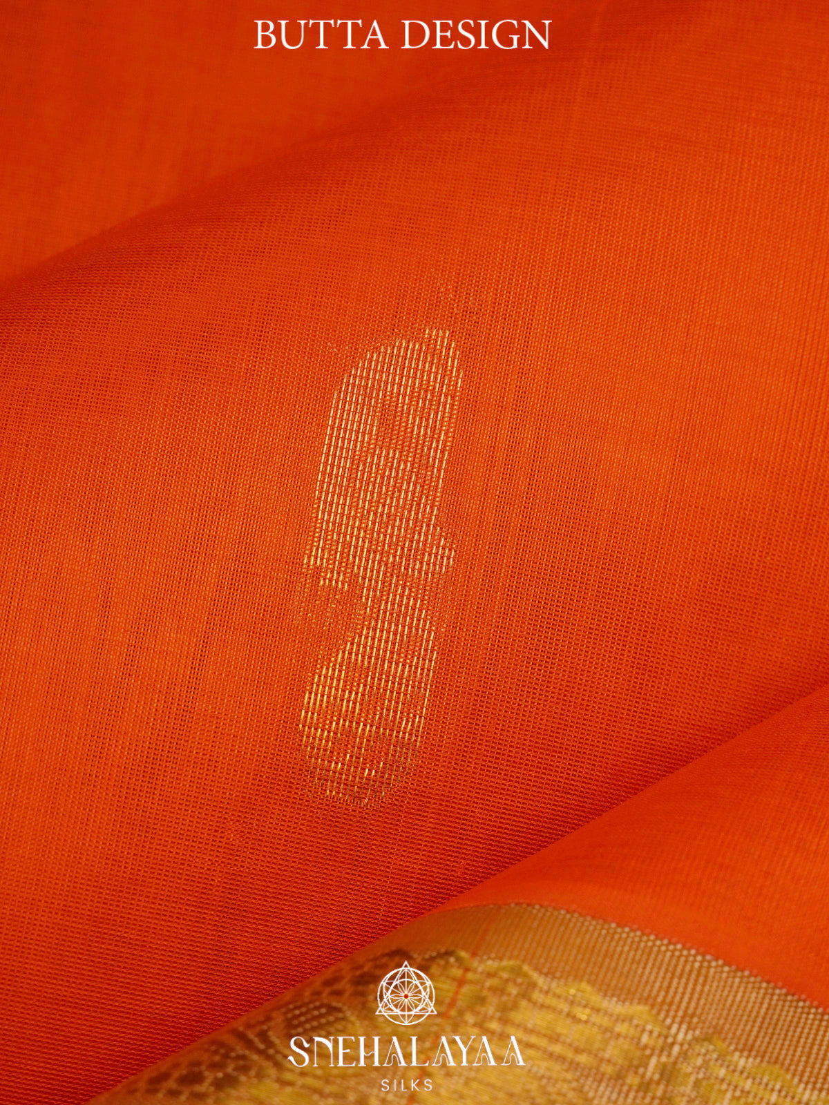 Orange Kanchi Silk Cotton Saree