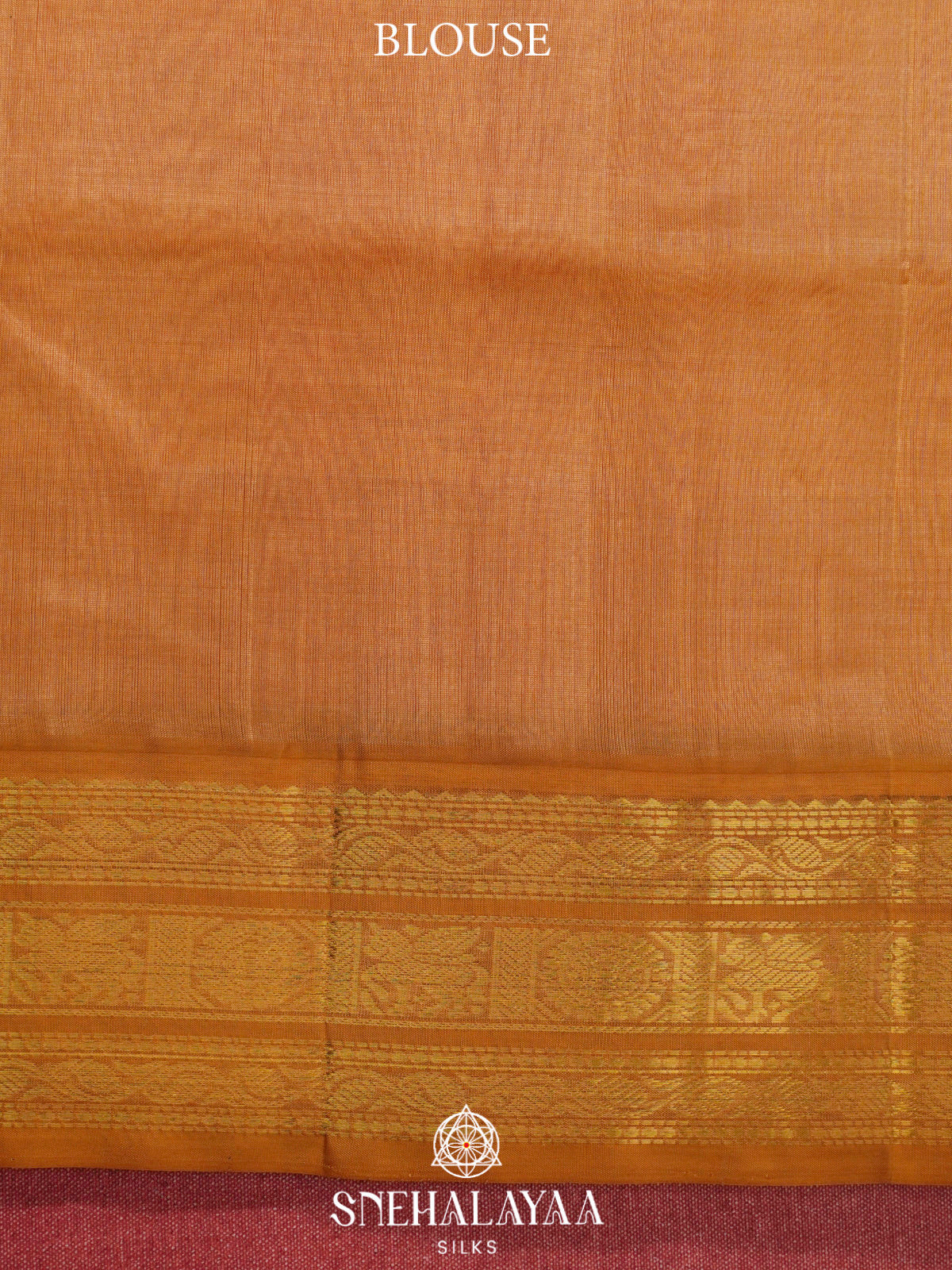 Orange Kanchi Silk Cotton Saree