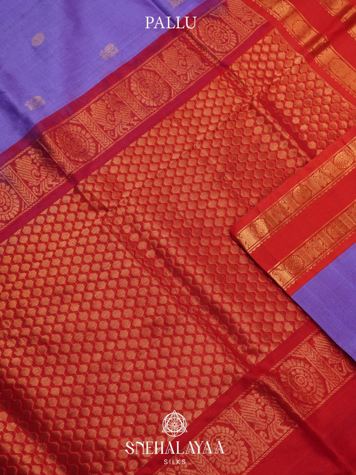 Lilac Kanchi Silk Cotton Saree
