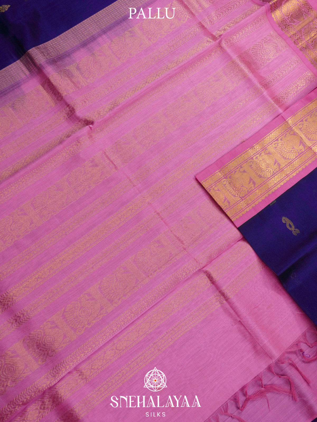 Purple Kanchi Silk Cotton Saree