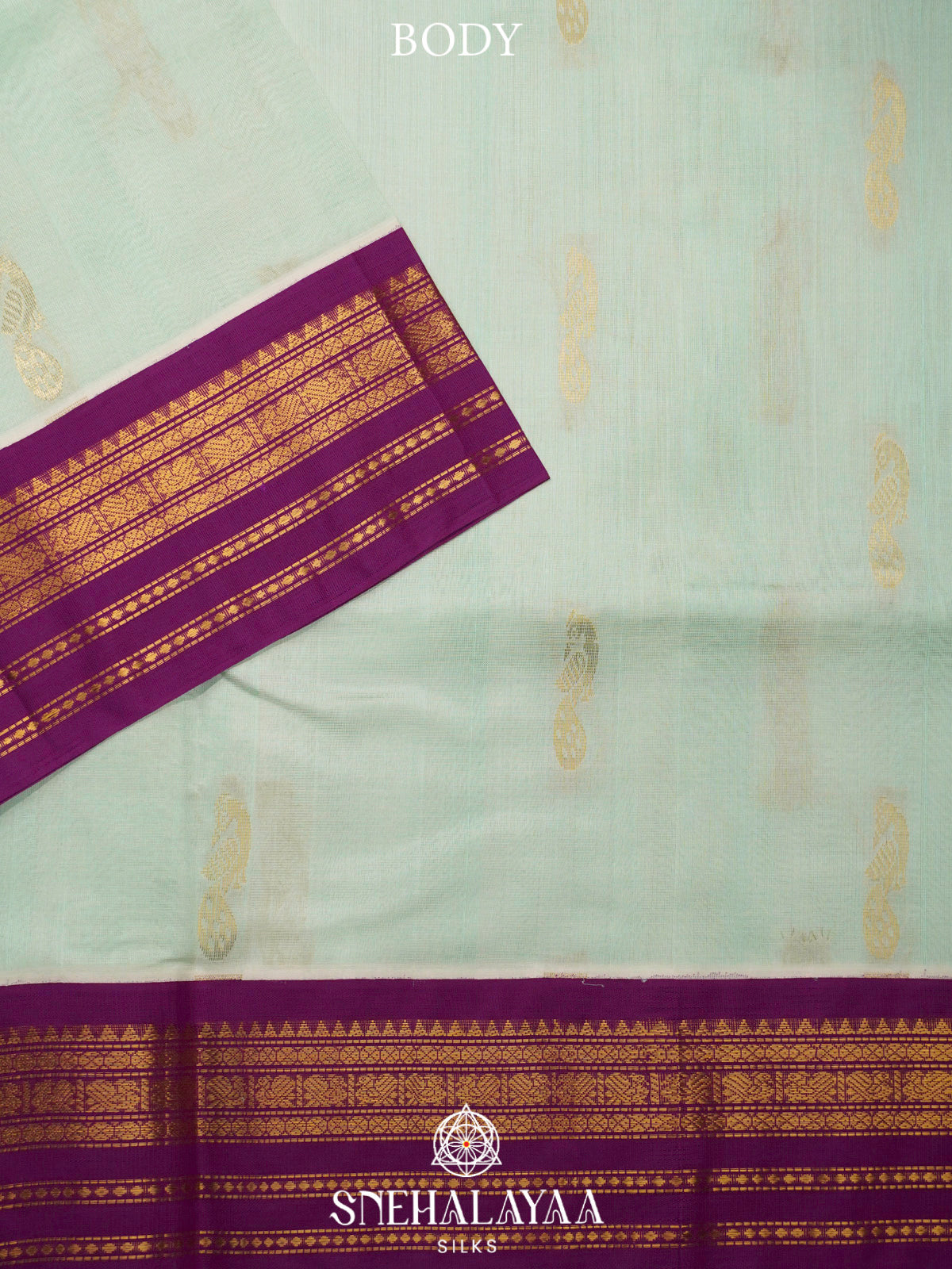 Mint Green Kanchi Silk Cotton Saree