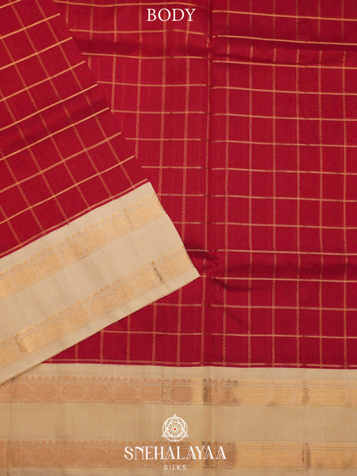 Red Kanchi Silk Cotton Saree