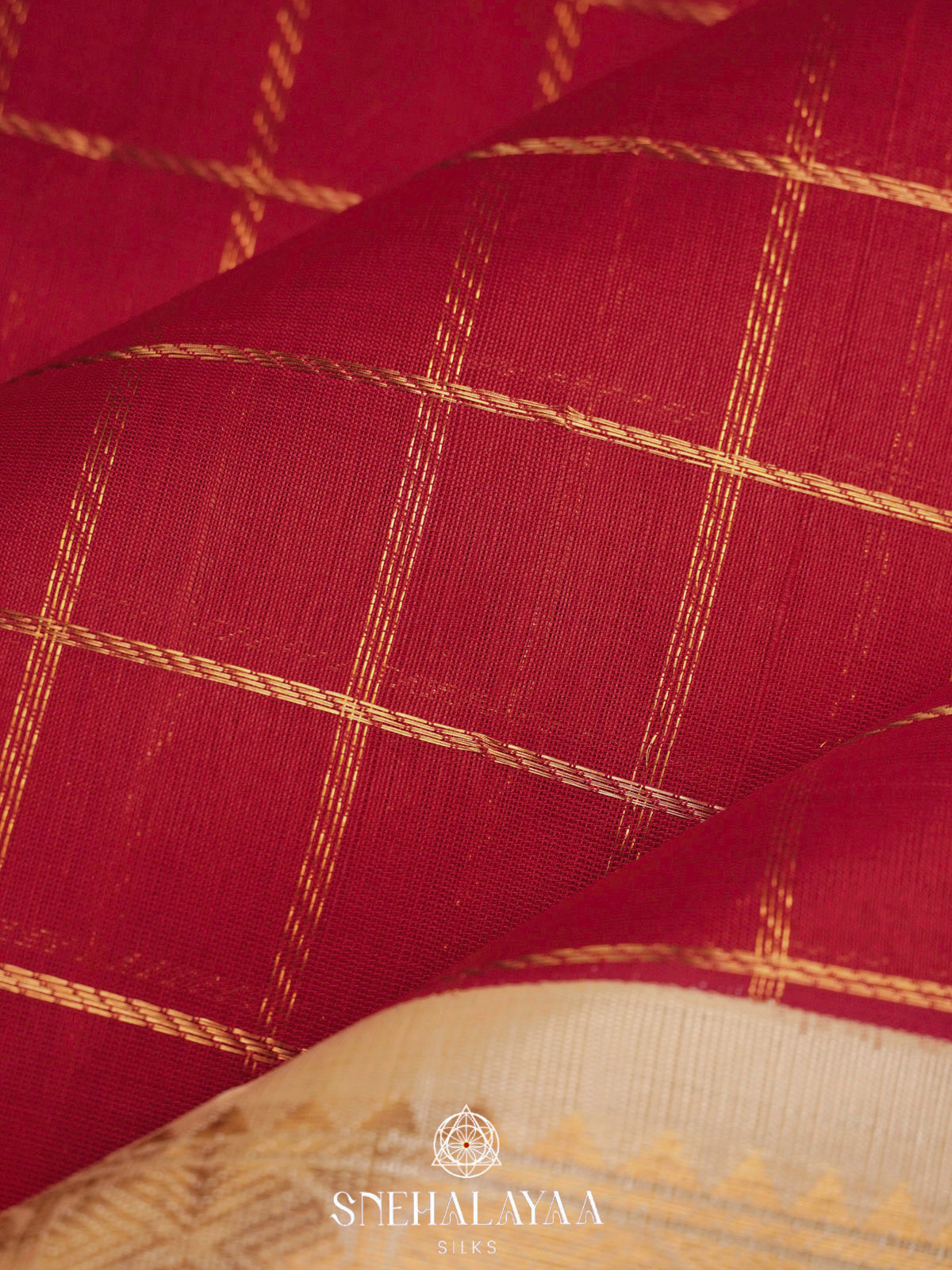 Red Kanchi Silk Cotton Saree